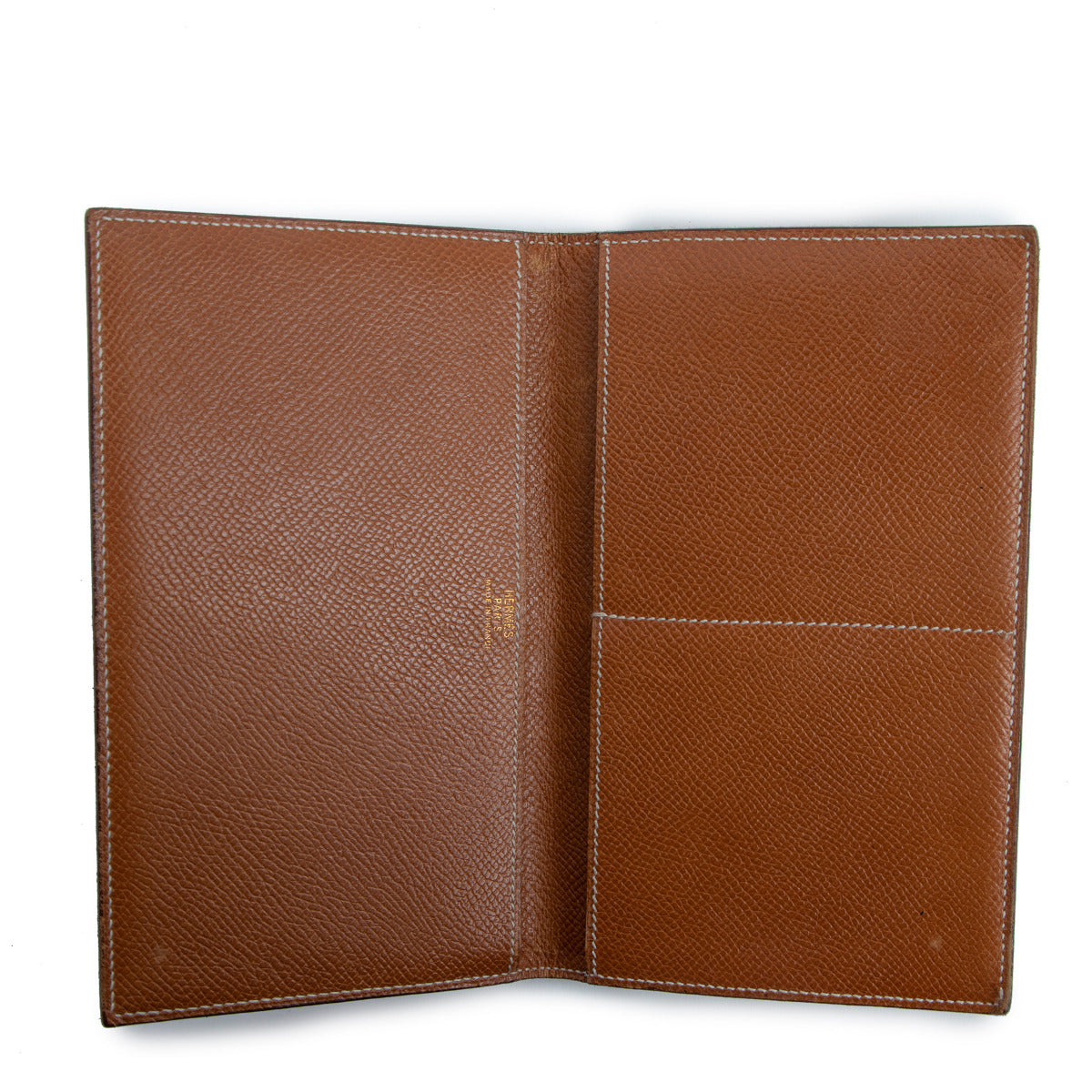 Hermès Gold Leather Flap Wallet