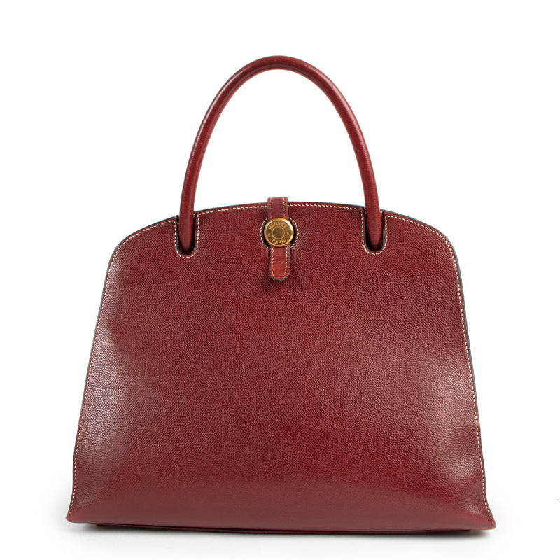 Hermès Red Delvy Top Handle Vintage Bag