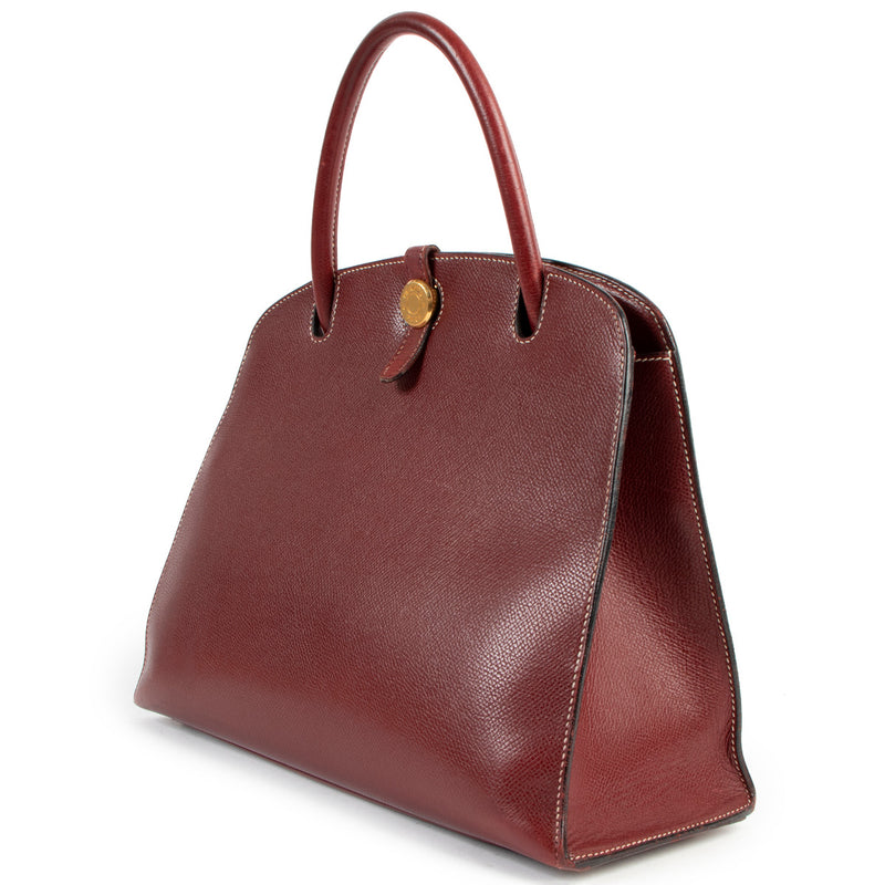 authentic second hand Hermès Dalvy Rouge H Couchevel Vintage Handbag Labellov.com