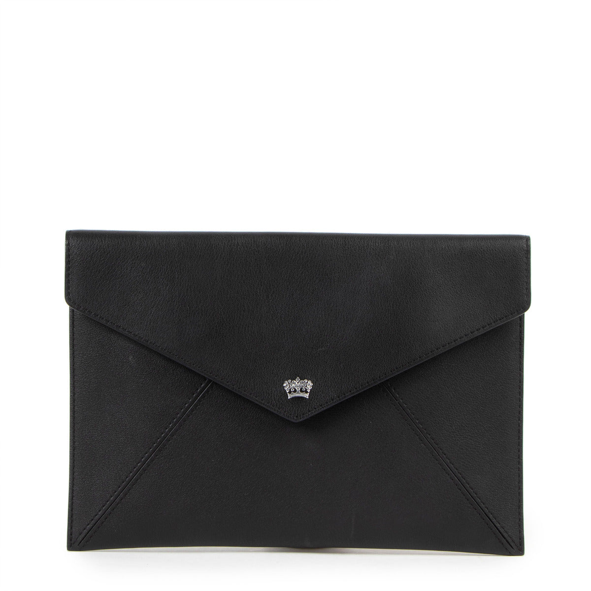 Delvaux Black Message Ambigu Pochette Clutch for the best price at Labellov secondhand luxury