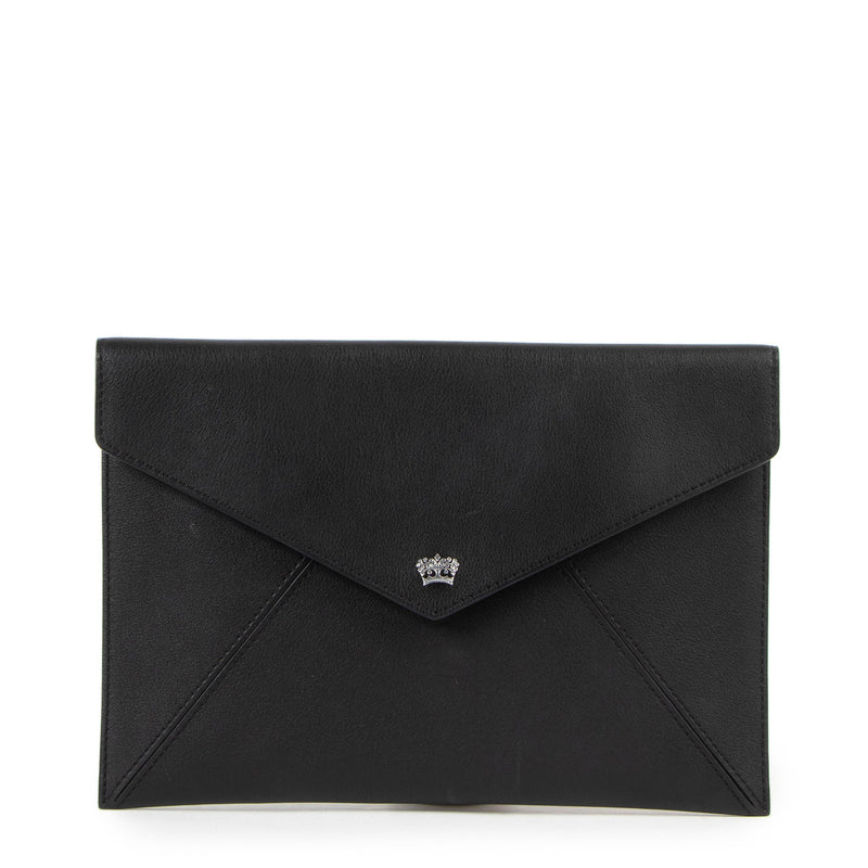 Delvaux Black Message Ambigu Pochette Clutch for the best price at Labellov secondhand luxury
