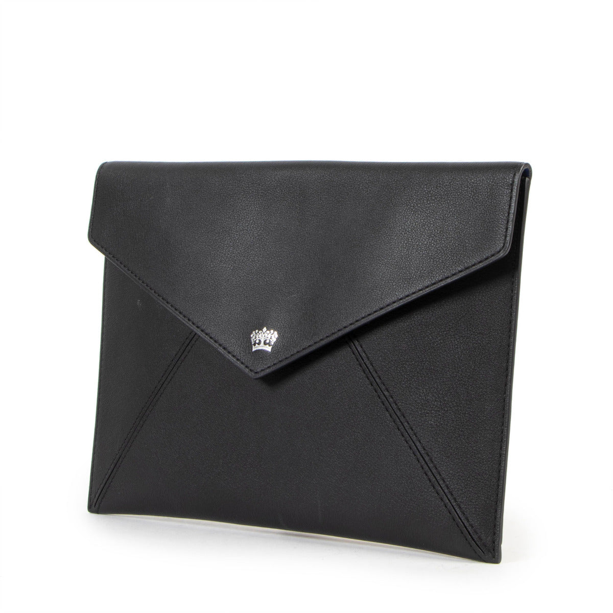 Delvaux Black Message Ambigu Pochette Clutch