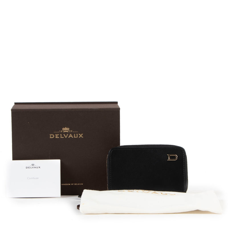 Shop safe online at Labellov in Antwerp this 100% authentic second hand Delvaux Black Leather Wallet