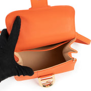 Delvaux Brillant Mini Paprika Orange Rodéo Calf Shoulder Bag