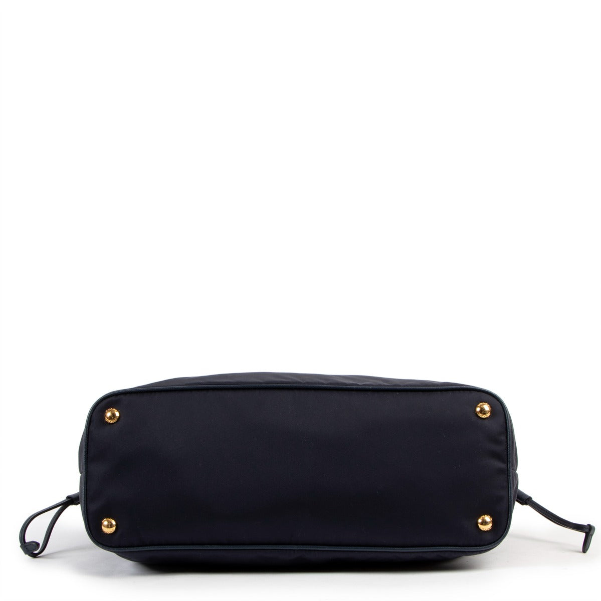 Shop safe online at labellov in Antwerp this 100% authentic second hand Prada Navy Blue Nylon Shopper Bag