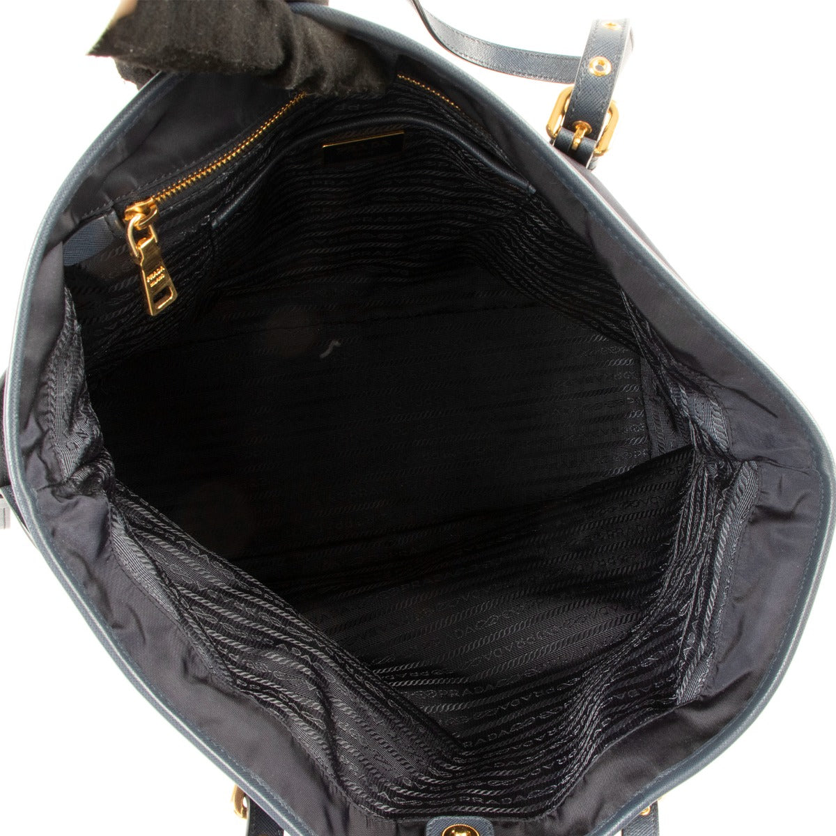 Prada Navy Blue Nylon Shopper Bag