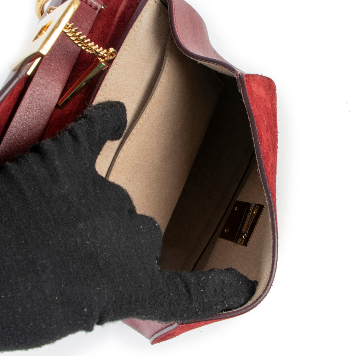 Chloé Mini Rood Bicolor Drew Crossbodytas