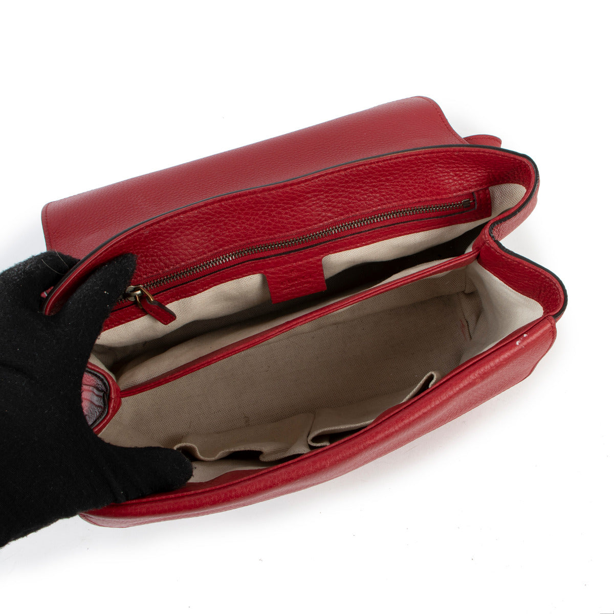 Gucci Red GG Marmont Large Shoulder Bag
