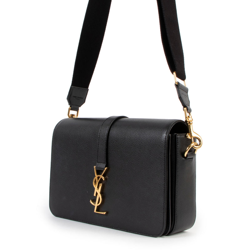 Saint Laurent Black Small Monogram Université Crossbody Bag for the best price at Labellov secondhand luxury in Antwerp