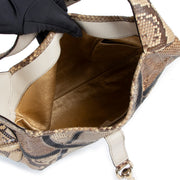 Gucci Jackie Beige Python Patchwork Shoulder Bag