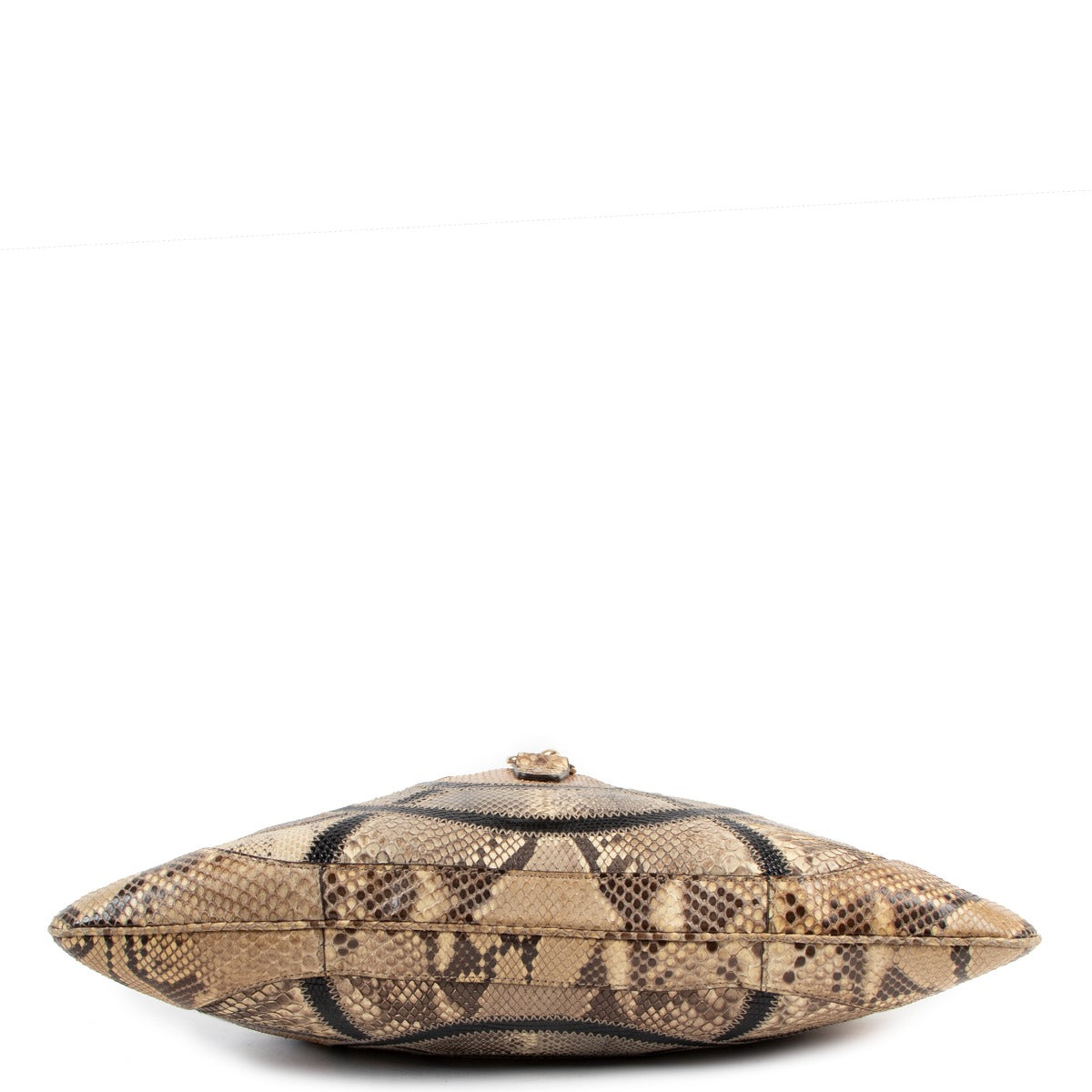 Gucci Jackie Beige Python Patchwork Shoulder Bag