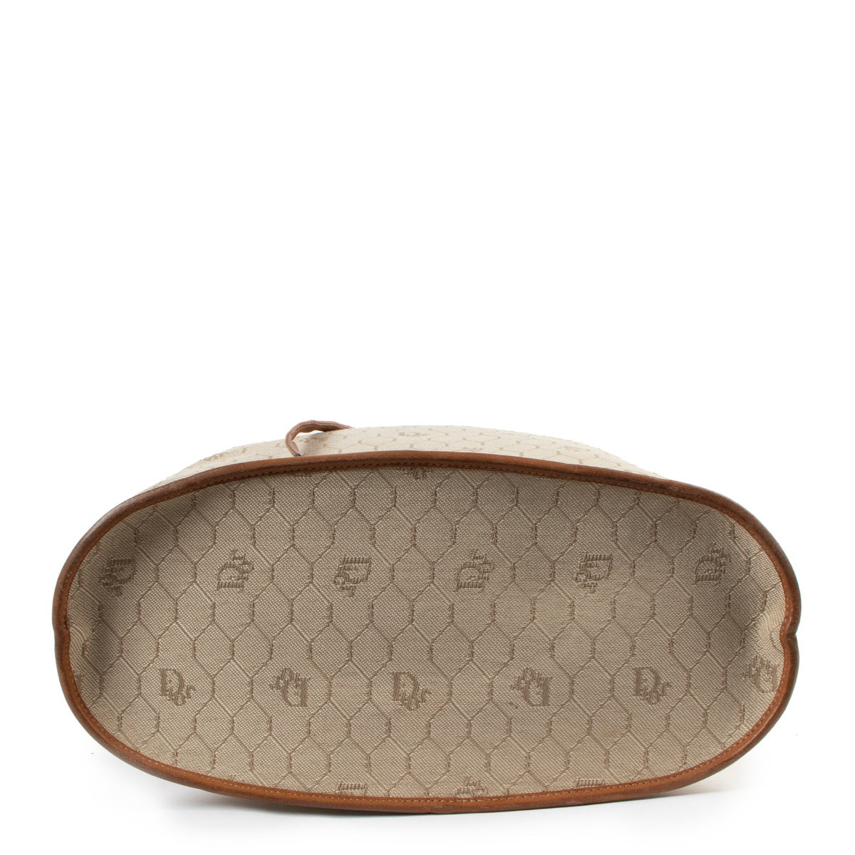 Shop now for your pre-loved, 100% authentic Christian Dior Beige Drawstring Toile Oblique Bucket Bag, at Labellov.