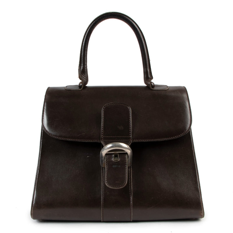 Delvaux Brillant MM Box Calf Vintage Handbag
