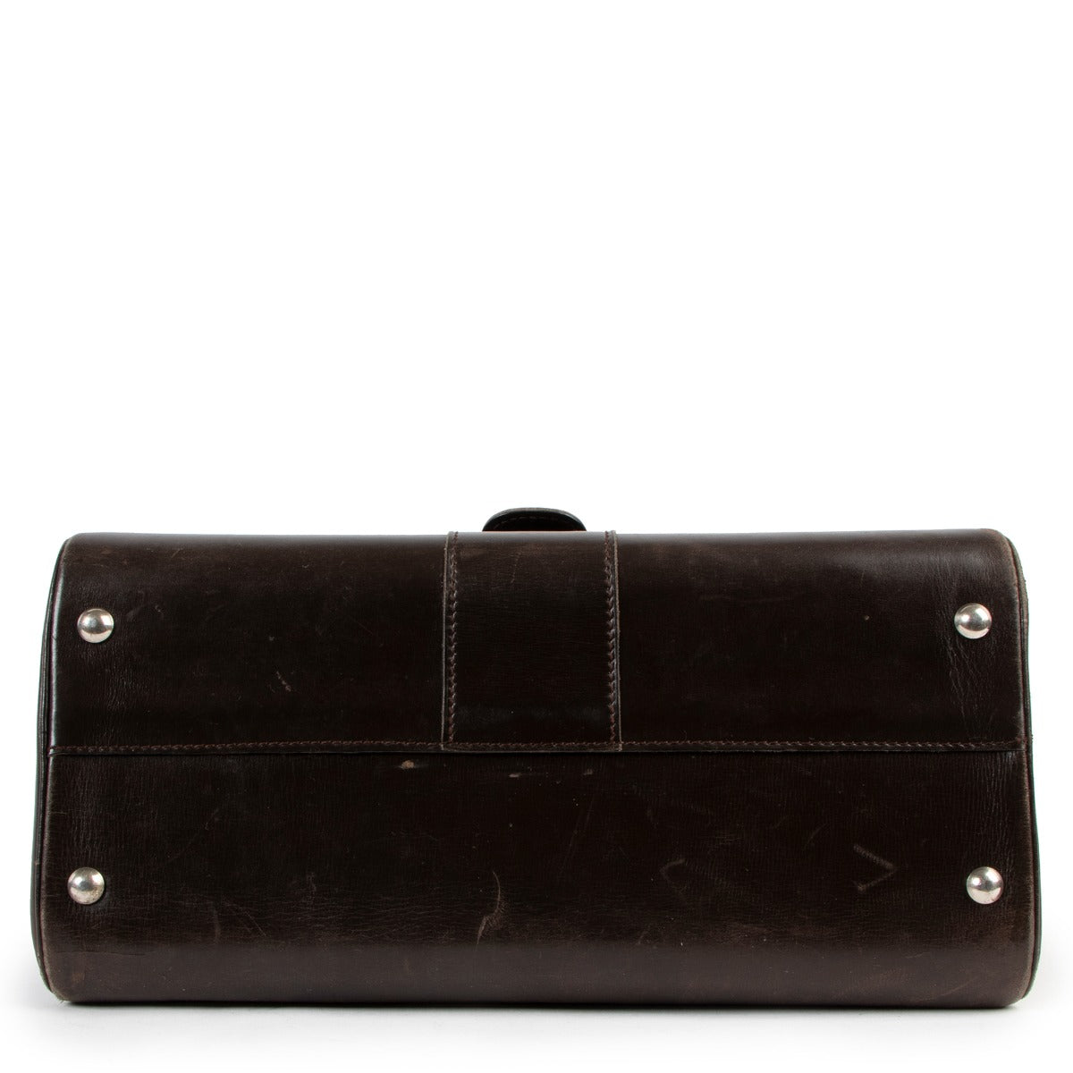Delvaux Brillant MM Box Calf Vintage Handbag