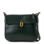 Delvaux Green Leather Vintage Crossbody Bag