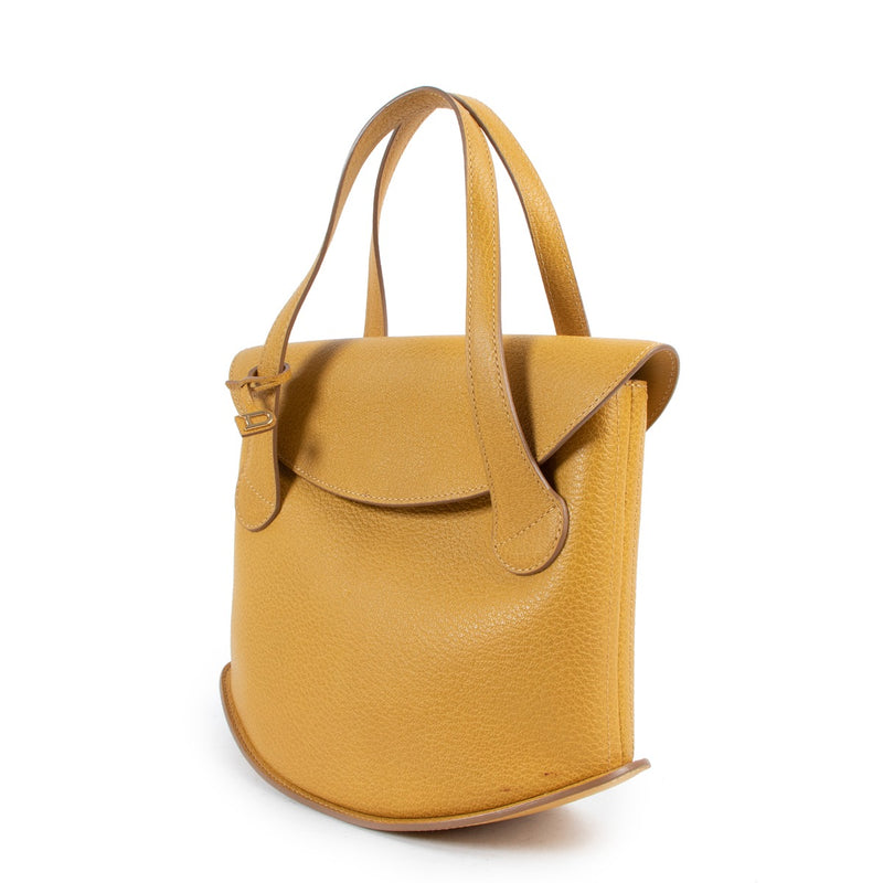 Delvaux Yellow Songe Small Handbag