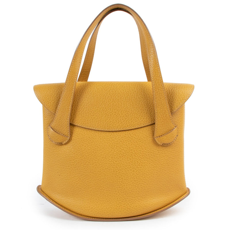 Delvaux Yellow Songe Small Handbag