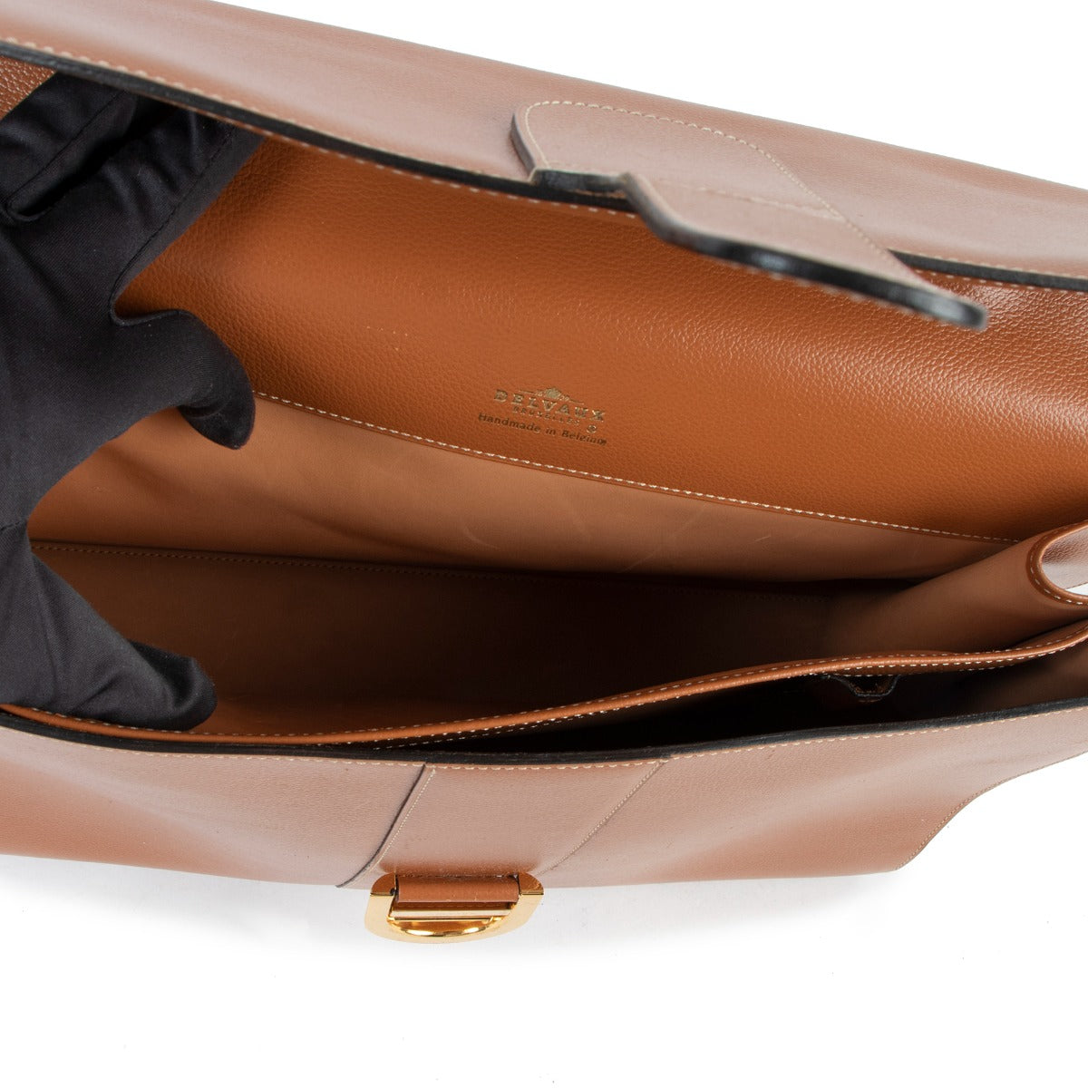 Delvaux Brillant Fauve Leather Briefcase