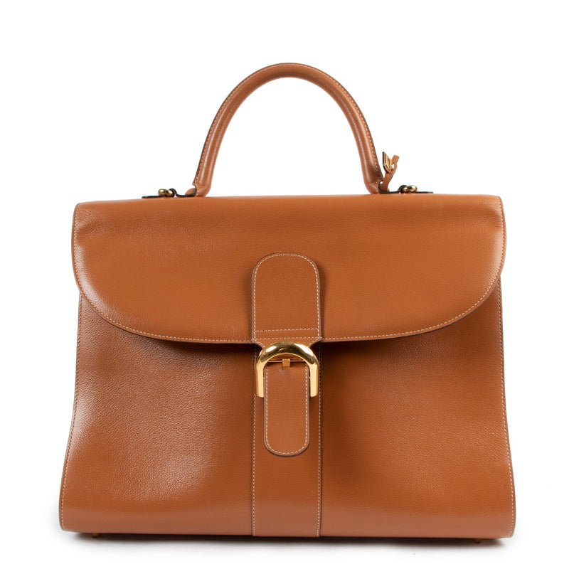 Delvaux Brillant Fauve Leather Briefcase