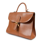 Delvaux Brillant Fauve Leather Briefcase