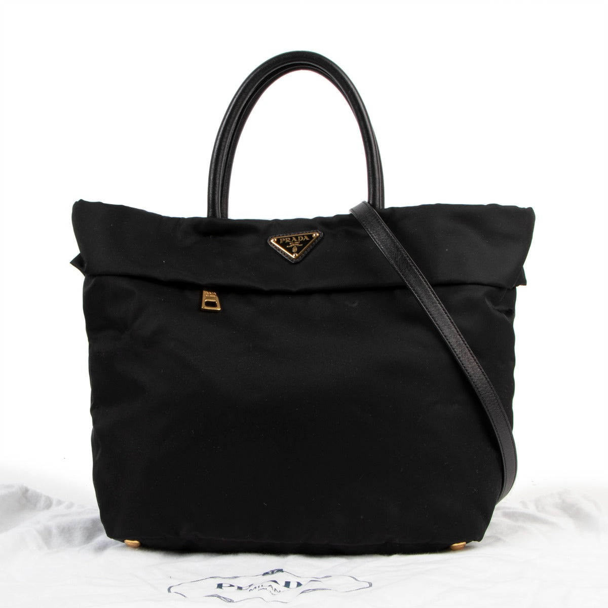 Prada BN2531 Tessuto Nylon Convertible Shopping Tote Bag