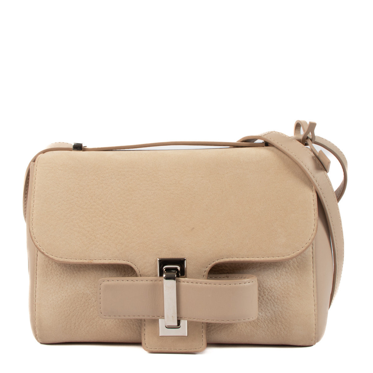 Delvaux Beige Santiag Simplissime City Mini Bag for the best price at Labellov secondhand luxury in Antwerp and Knokke