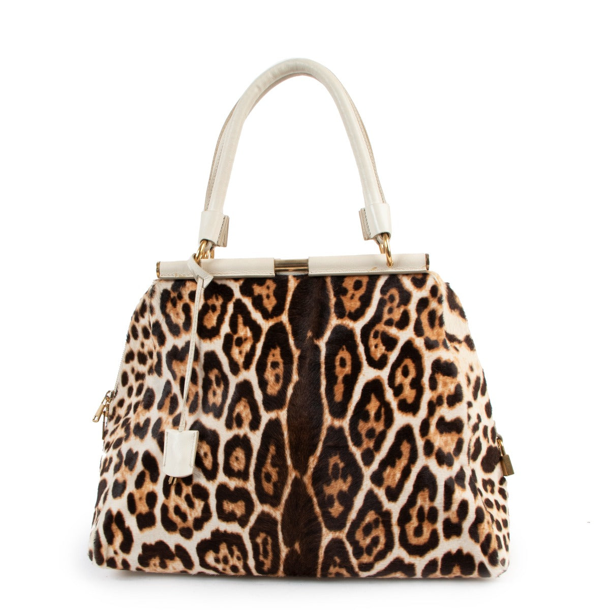 Yves Saint Laurent Leopard Medium Majorelle Satchel Bag