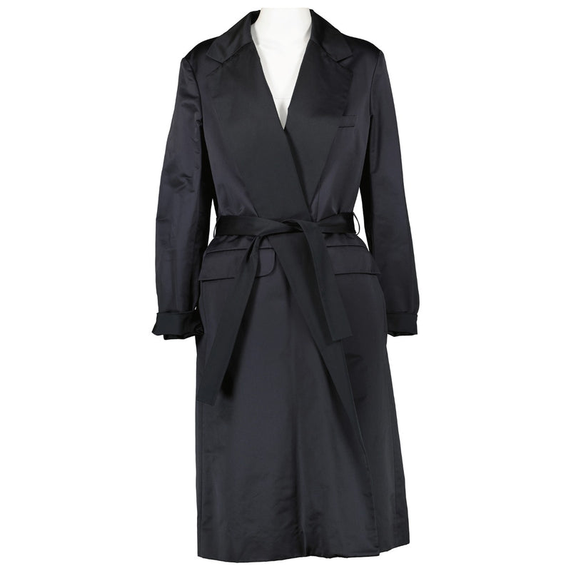 Yves Saint Laurent Reversible Black/Navy Long Coat