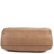 Fendi Beige Peekaboo Large Denim Jeans Print Handbag