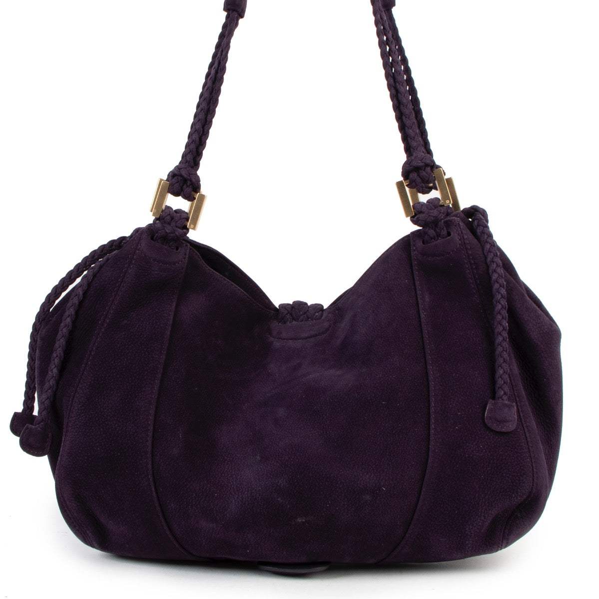 Buy authentic second hand Delvaux Purple Suede Eugene Shoulder Bag in good condition at Labellov in Antwerp.