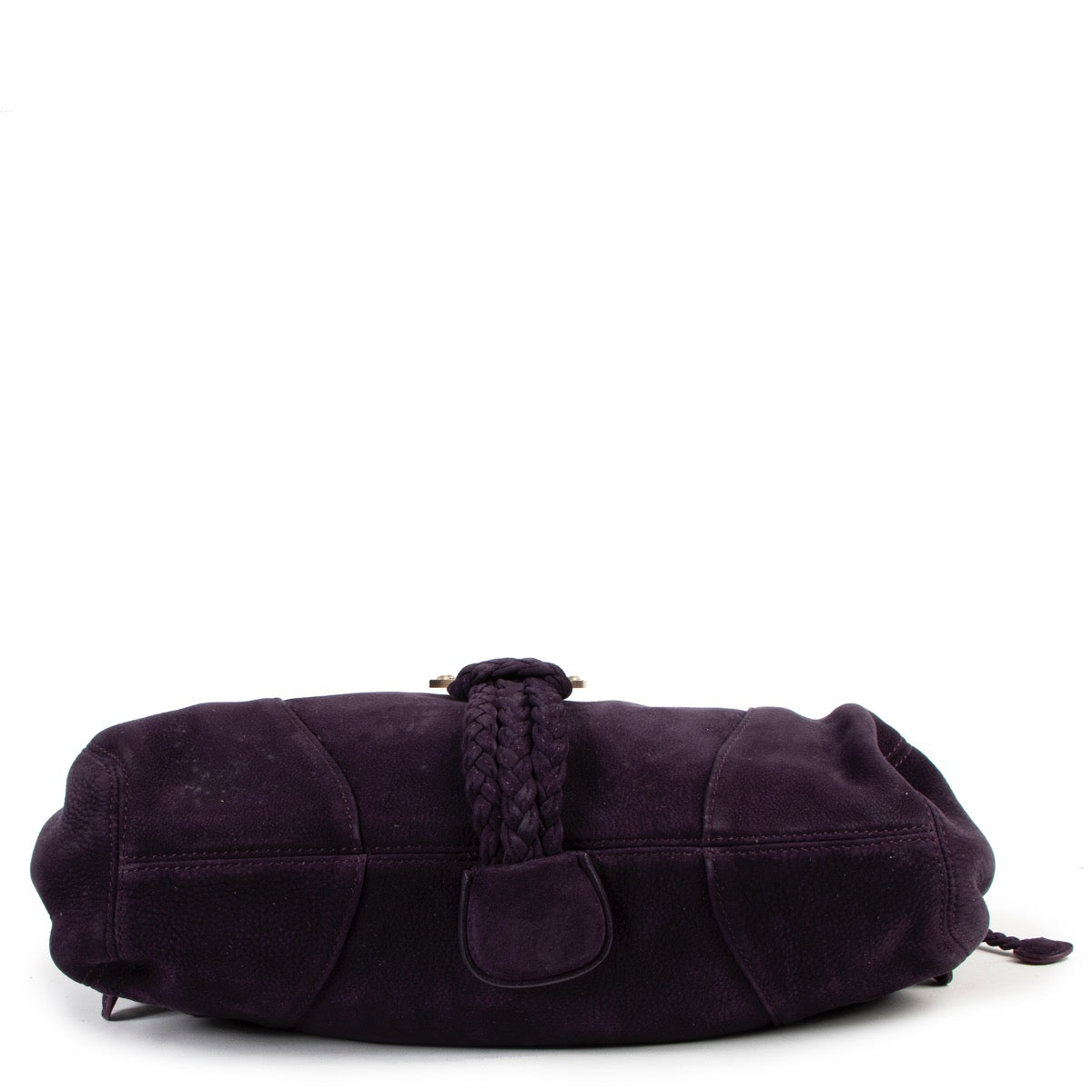Buy authentic second hand Delvaux Purple Suede Eugene Shoulder Bag in good condition at Labellov in Antwerp.