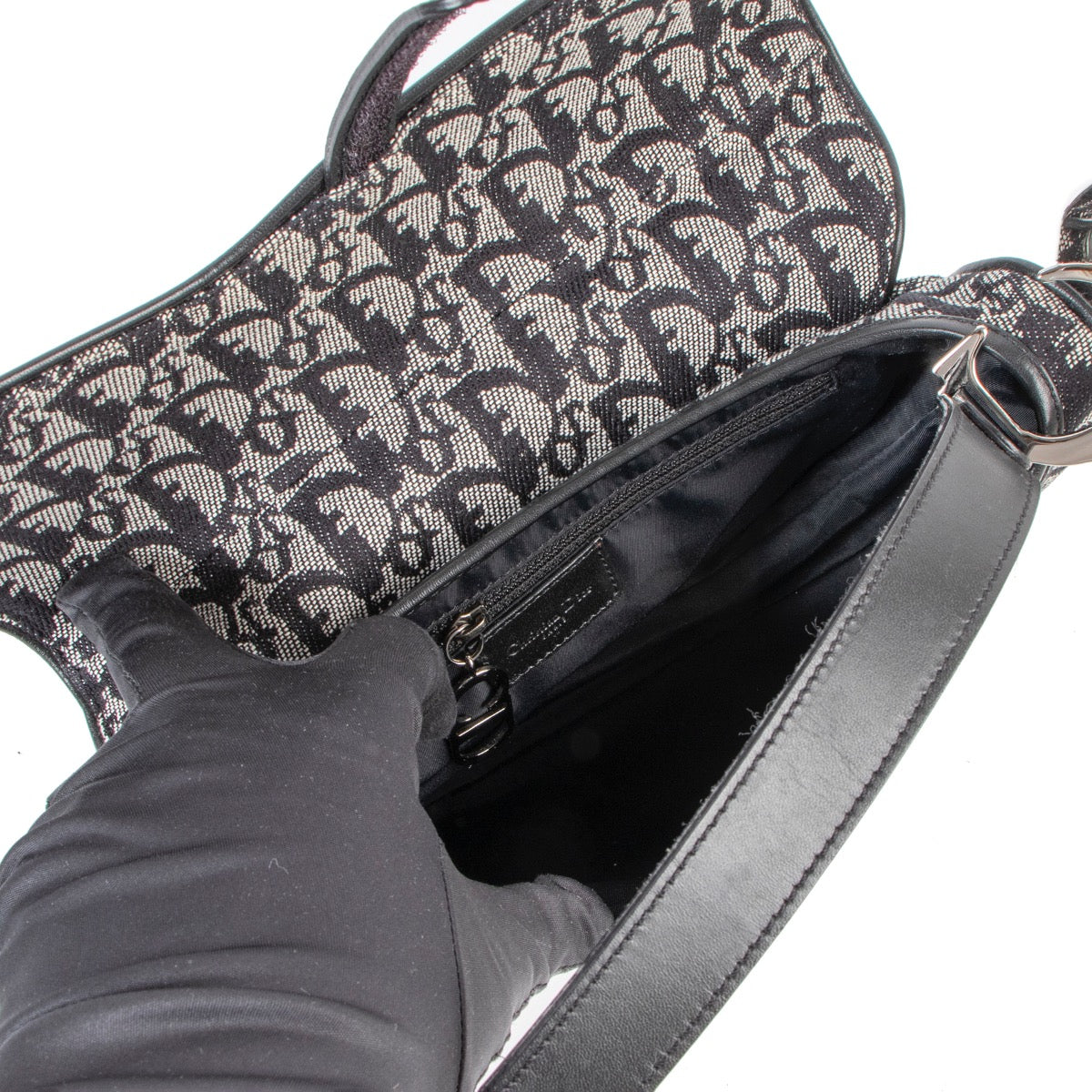 Shop now for your pre-loved, 100% authentic Christian Dior Black Oblique Canvas Saddle Bag , at Labellov.
