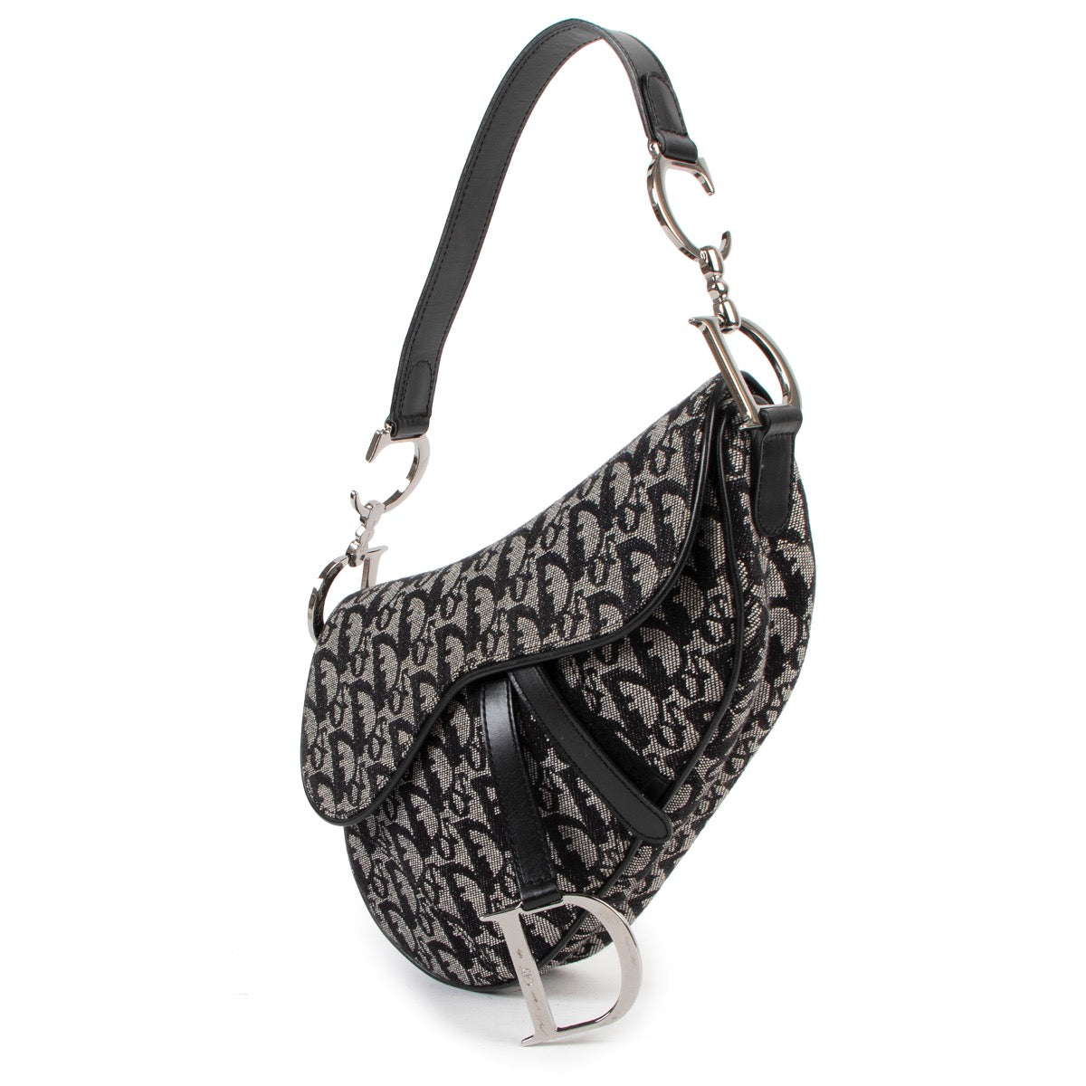 Shop now for your pre-loved, 100% authentic Christian Dior Black Oblique Canvas Saddle Bag , at Labellov.