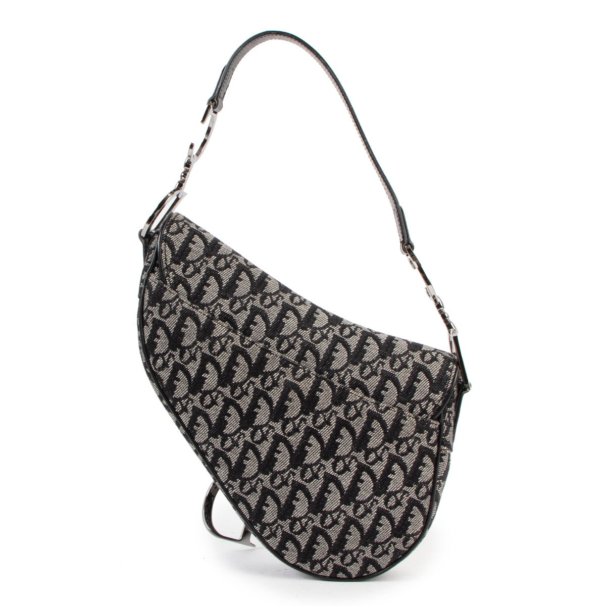 Shop now for your pre-loved, 100% authentic Christian Dior Black Oblique Canvas Saddle Bag , at Labellov.