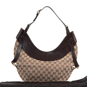 Gucci GG Canvas Half Moon Hobo Bag
