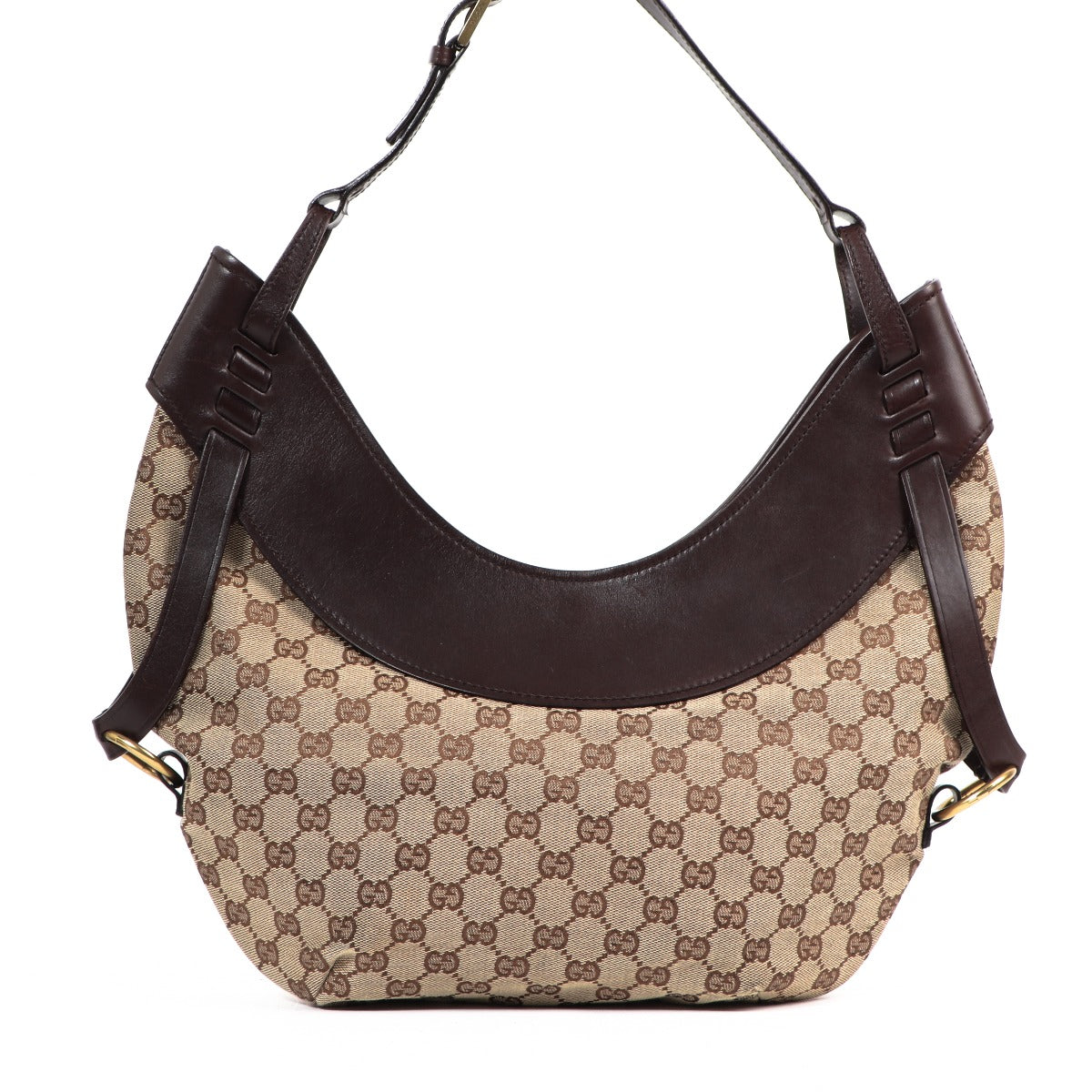 Gucci GG Canvas Half Moon Hobo Bag