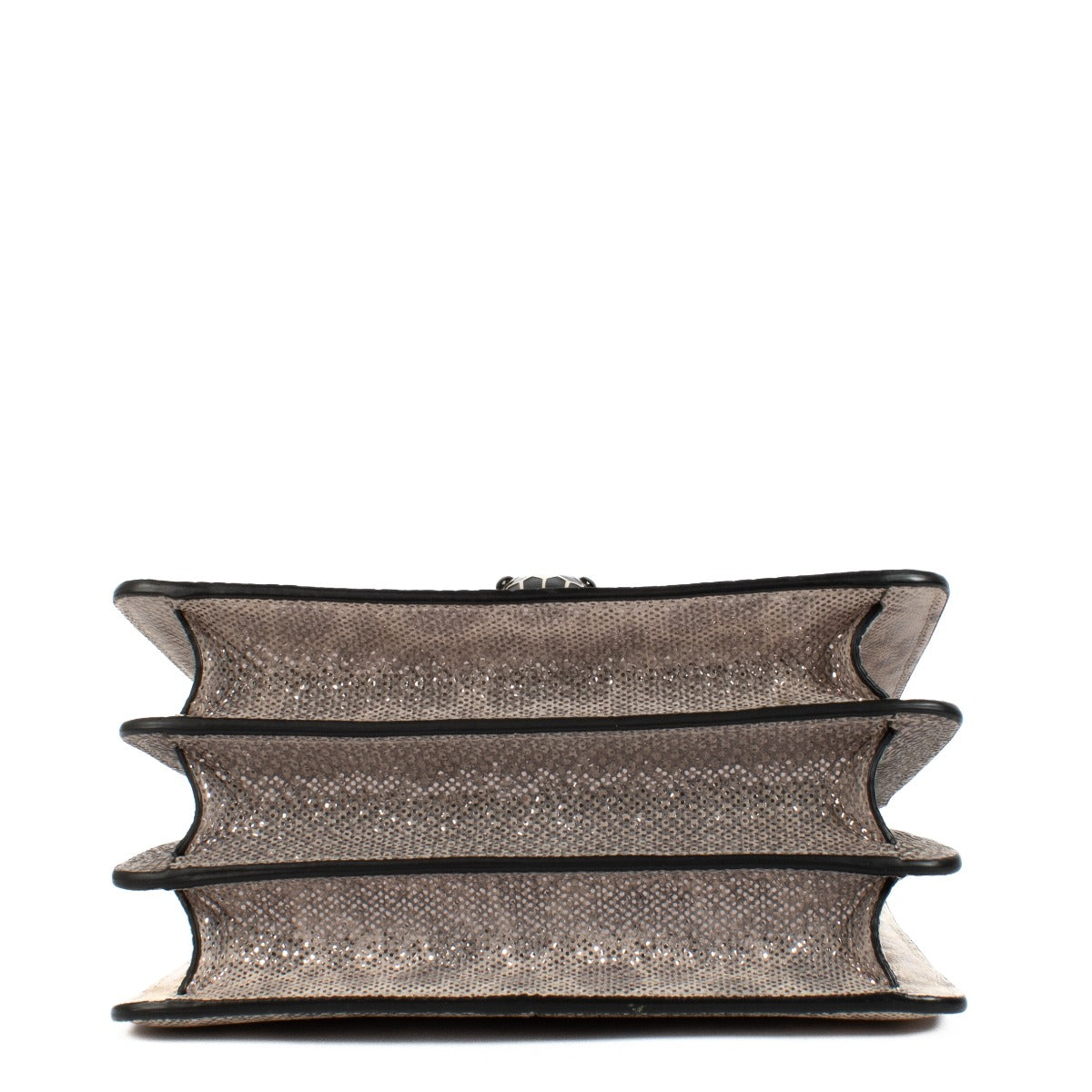 Bvlgari Metallic Karung Snakeskin Serpenti Forever Top Handle Bag