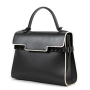 Delvaux Spring/Summer 2016 Tempête MM Illusion Black & Ivory Box Calf