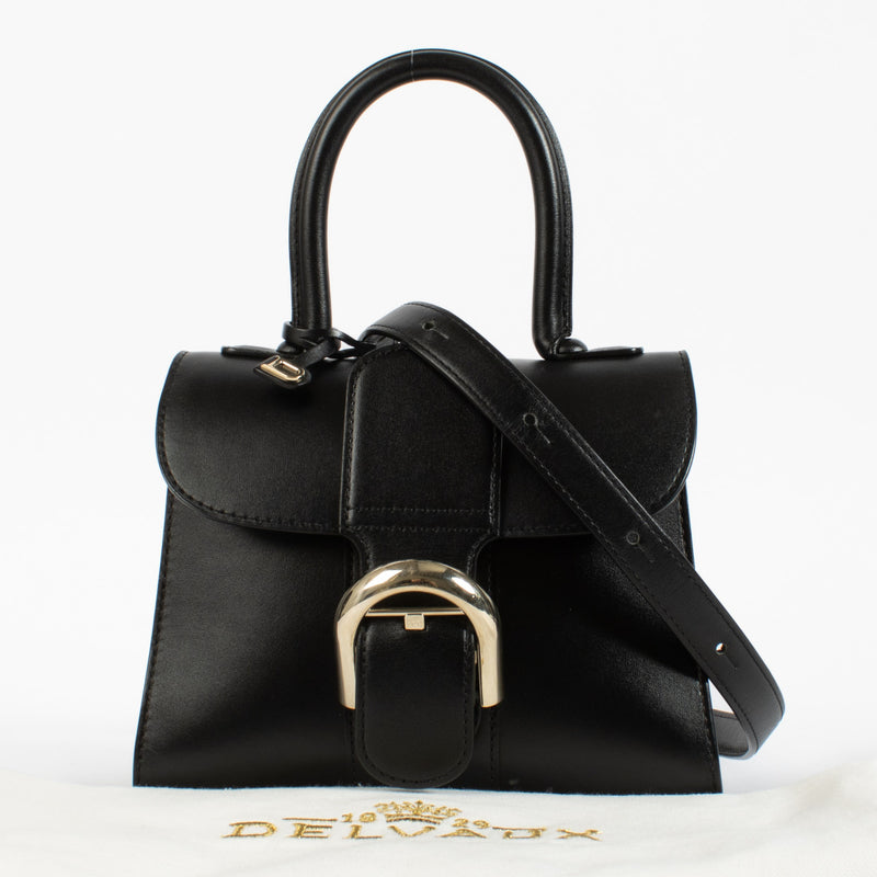 Delvaux Black Boxcalf Mini Brillant Bag