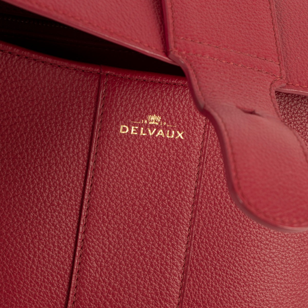 Delvaux Brillant MM Framboise Rodéo Calf Handbag