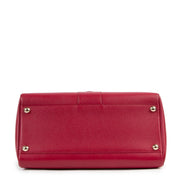 Buy online an authentic second hand Delvaux Brillant MM framboise Rodéo calf handbag in very good condition at Labellov in Antwerp.