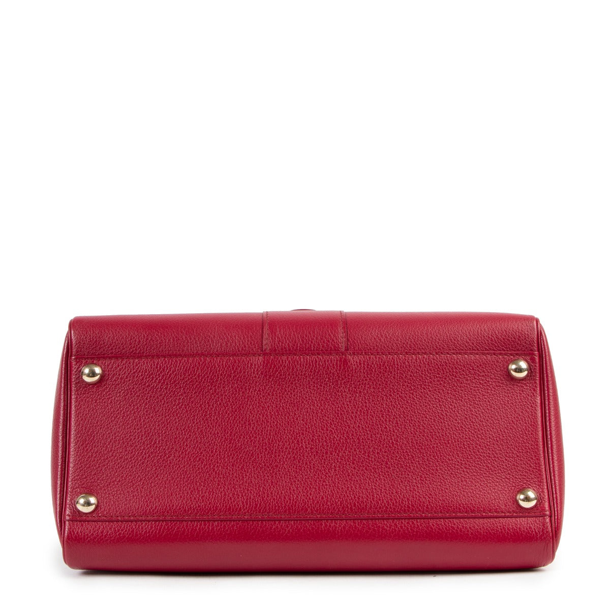 Buy online an authentic second hand Delvaux Brillant MM framboise Rodéo calf handbag in very good condition at Labellov in Antwerp.