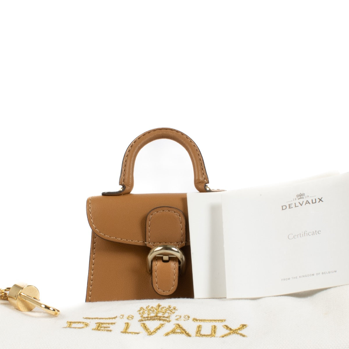 Authentic second hand Delvaux Cognac Brillant Bag Charm on Labellov.com