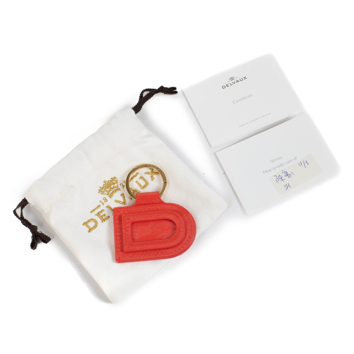 Authentic second hand Delvaux Red Patent Key Chain on Labellov.com
