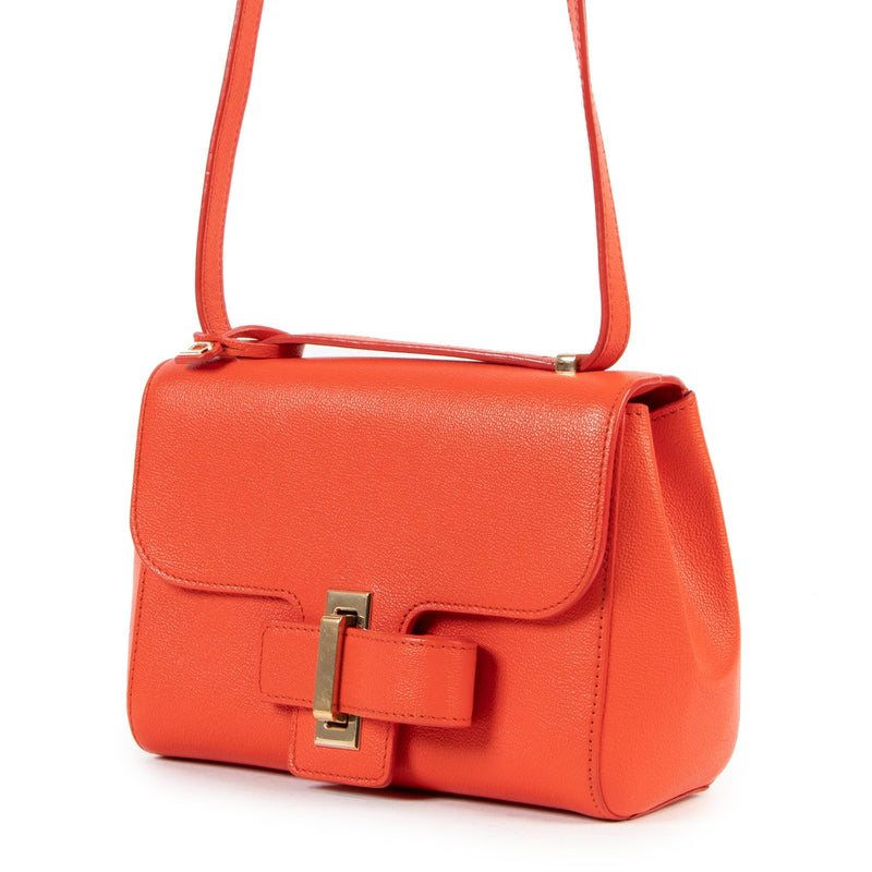 Delvaux Spring/Summer 2016 Simplissime City PM Piment Rodéo Calf Crossbody Bag