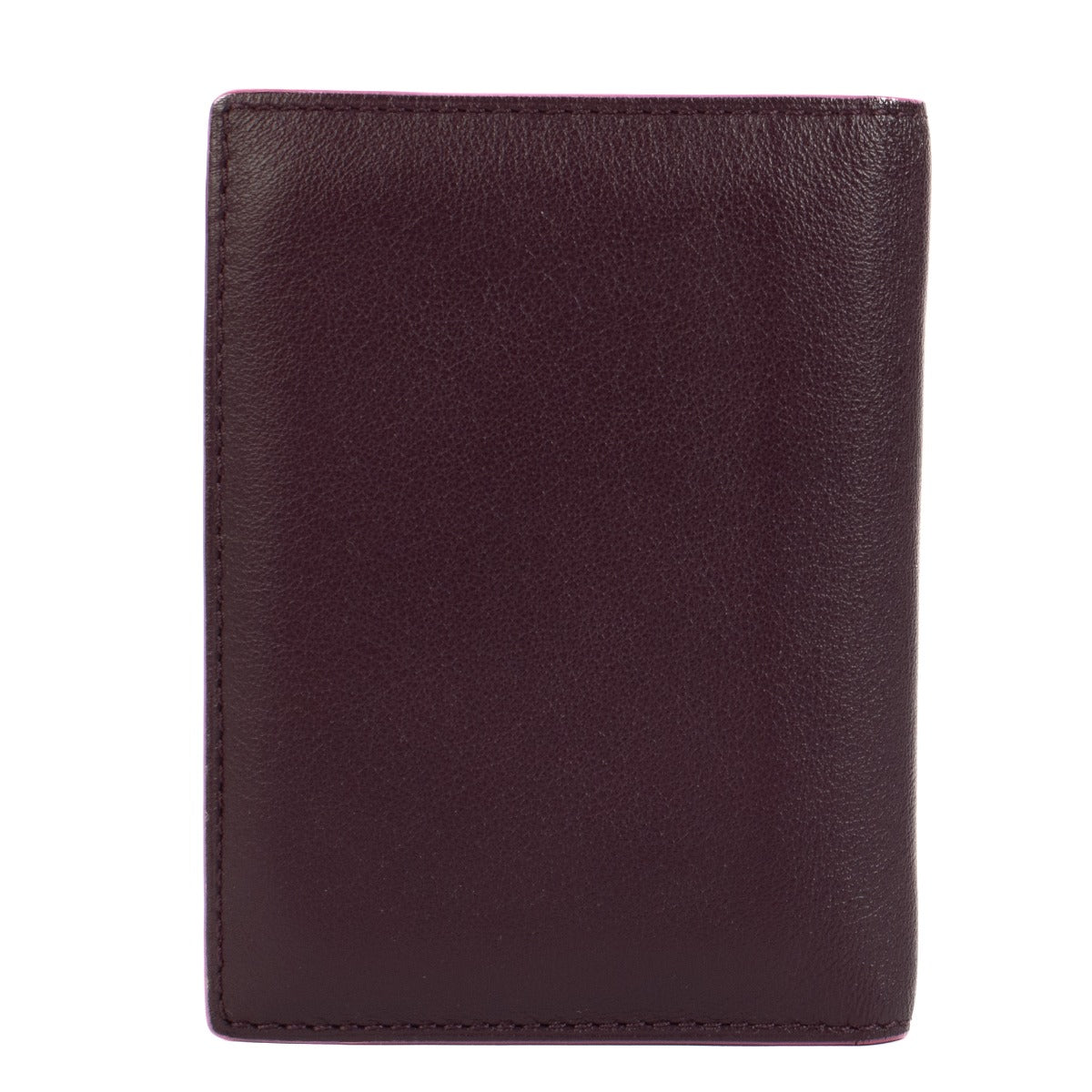 Delvaux Purple Leather Card Holder Wallet