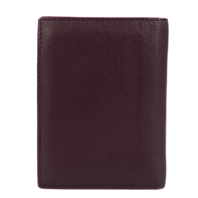 Delvaux Purple Leather Card Holder Wallet