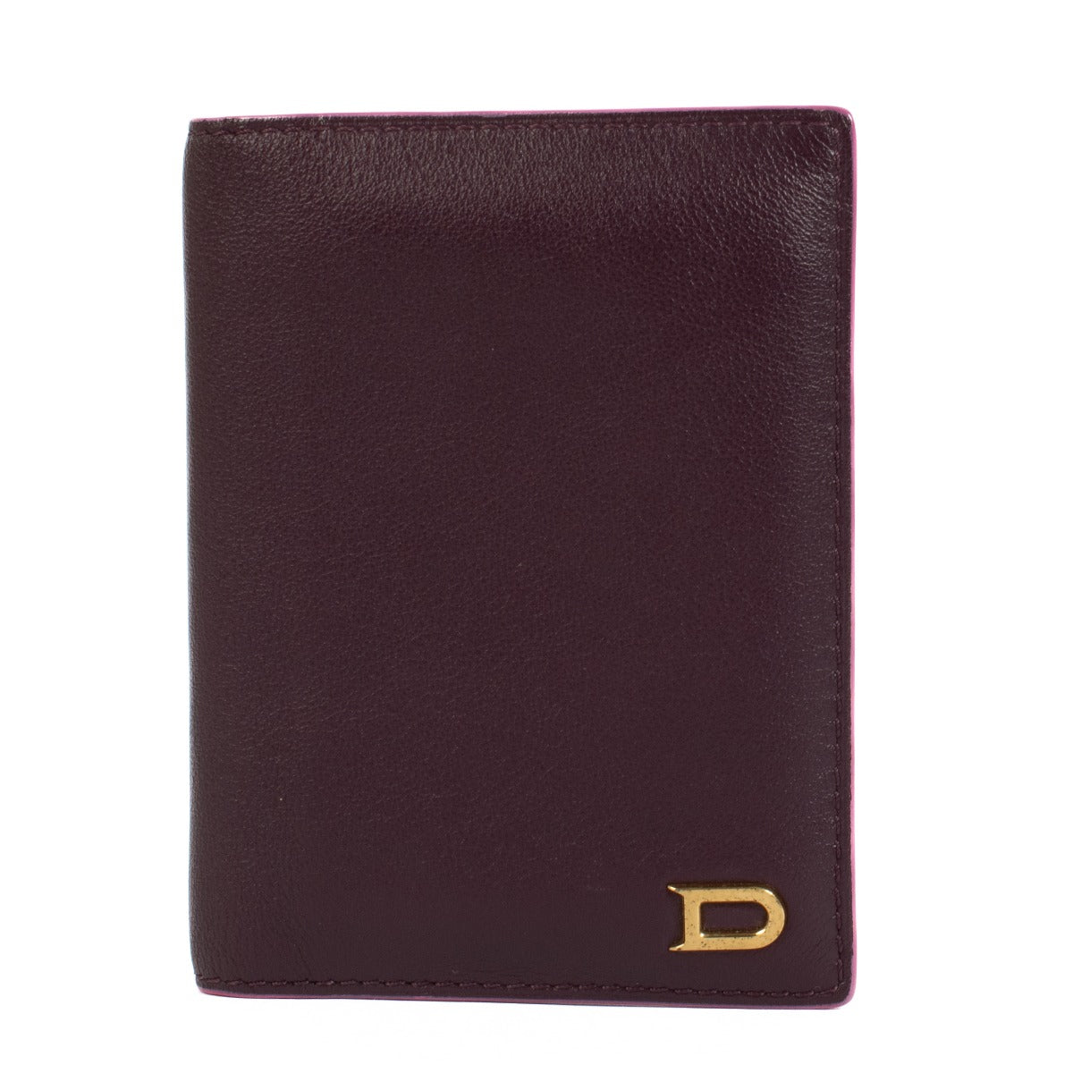 Delvaux Purple Leather Card Holder Wallet