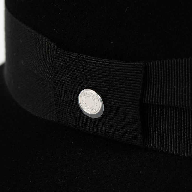 Hermès Black Felt Hat