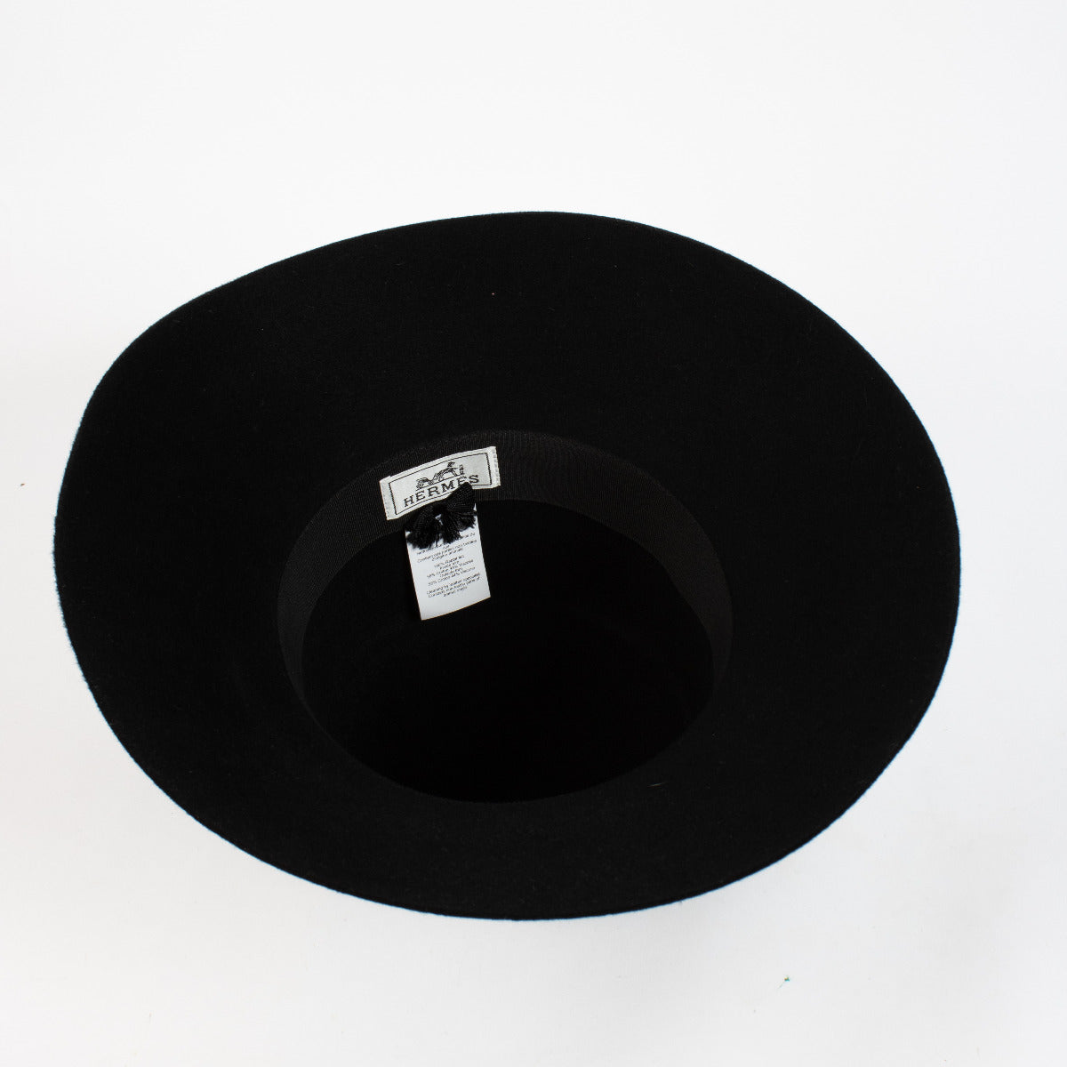 Hermès Black Rabbit Felt Hat - Size 58